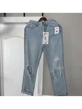 YMI Light Wash Distressed Ripped Jeans Size 5